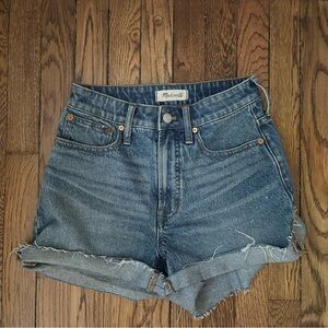 Madewell High-Rise Blue Jean Shorts CURVE